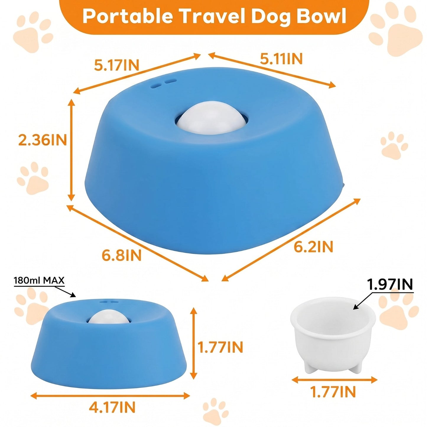 Anti-Slip Ball-Shaped Healthy Slow Feeding Bowl