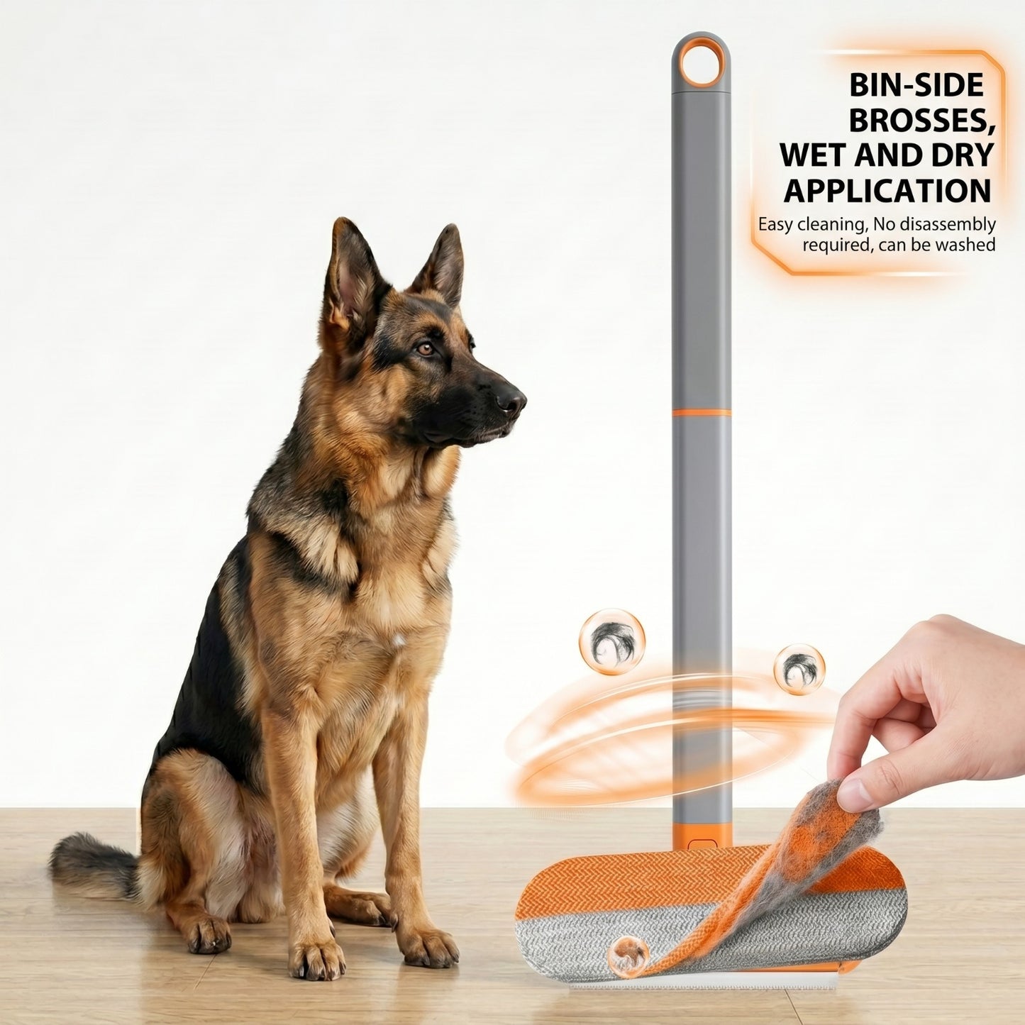 Effective Pet Hair Remover Grooming Pro Handled Brush