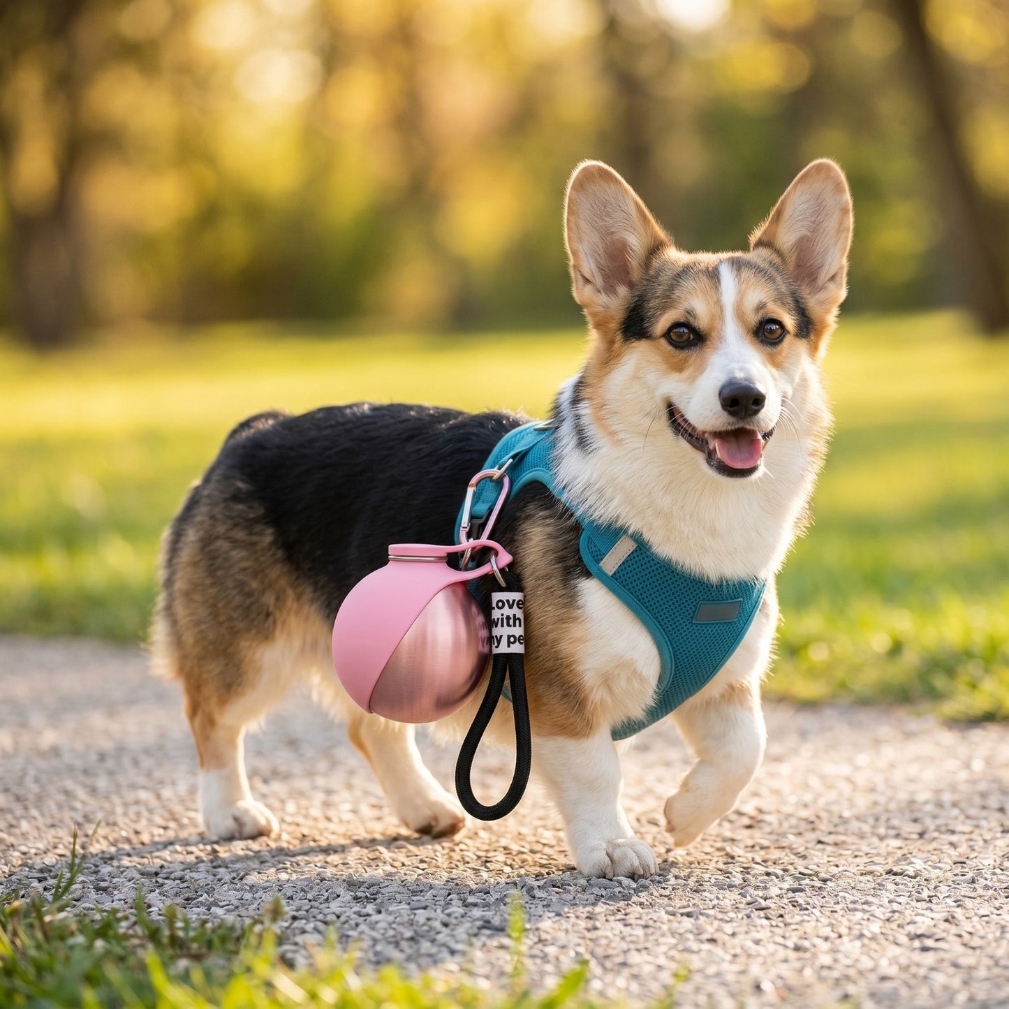 2 in 1 Portable Leak-Proof Stainless Dog Water Bottle