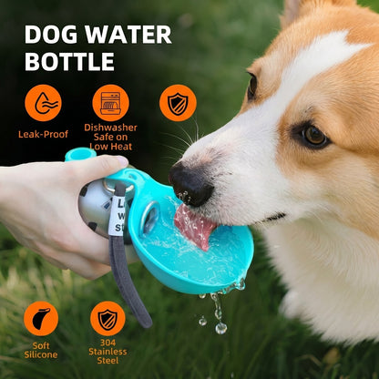 2 in 1 Portable Leak-Proof Stainless Dog Water Bottle