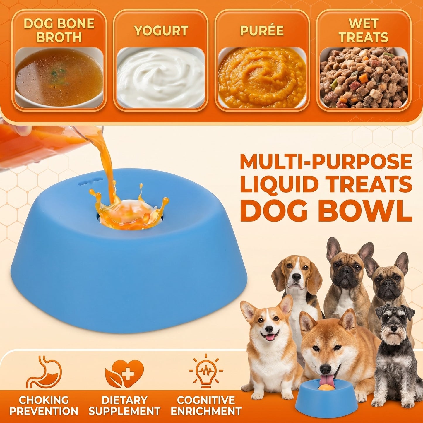 Anti-Slip Ball-Shaped Healthy Slow Feeding Bowl